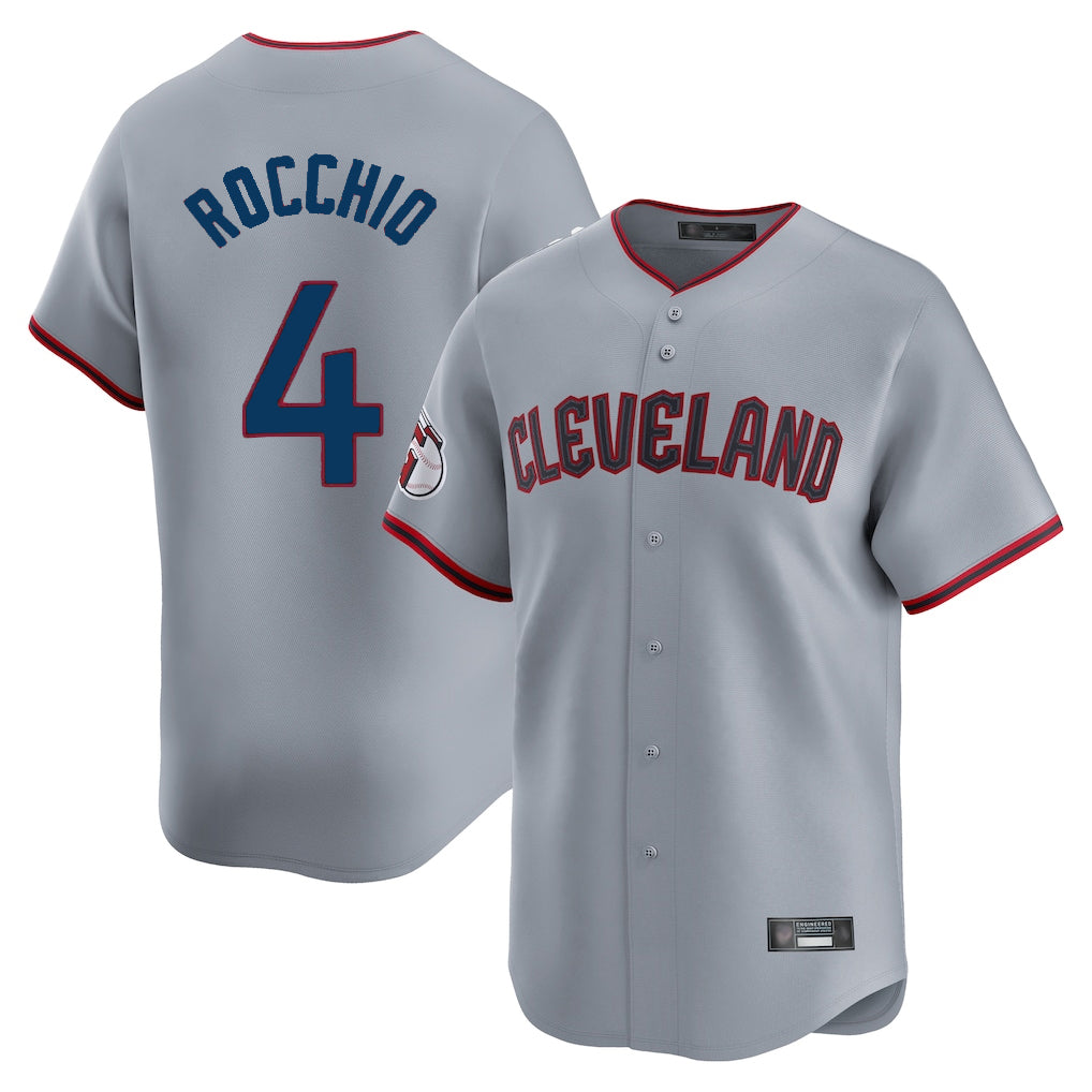 Cleveland Guardians #4 Brayan Rocchio Player Gray HOLBERT Road Limited Home Game Stitched Jerseys