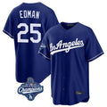 Los Angeles Dodgers #25 Tommy Edman Player Royal HOLBERT World Series Meet Game Stitched Jerseys
