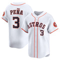 Houston Astros #3 Jeremy Pe?a White HOLBERT Home Limited Player Jersey