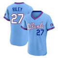 Atlanta Braves #27 Austin Riley Player Powder Blue HOLBERT 2026 City Connect T-shirt Limited Elite Home Game Stitched Jerseys