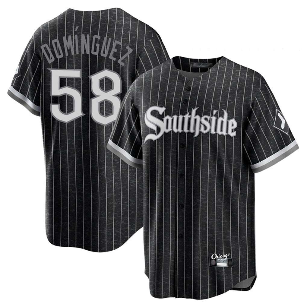 Chicago White Sox #58 Seranthony Dominguez Player Black HOLBERT City Connect Home Game Stitched Jerseys