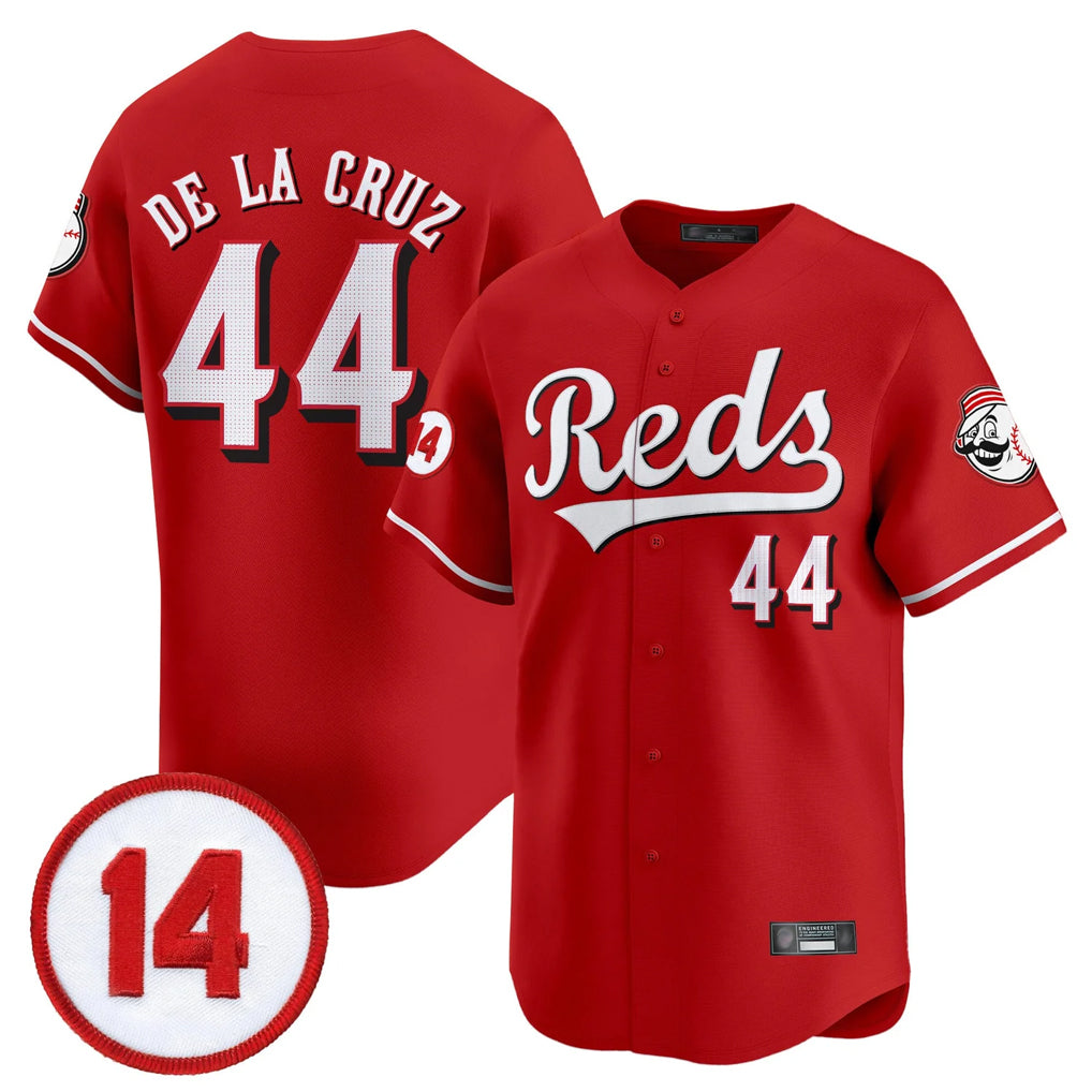 Cincinnati Reds #44 Elly De La Cruz Player Red HOLBERT Vapor Premier Limited Home Stitched Jerseys