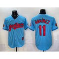 Cleveland Guardians #11 Jos¨¦ Ram¨ªrez Blue HOLBERT Vapor Premier Limited Stitched Jersey