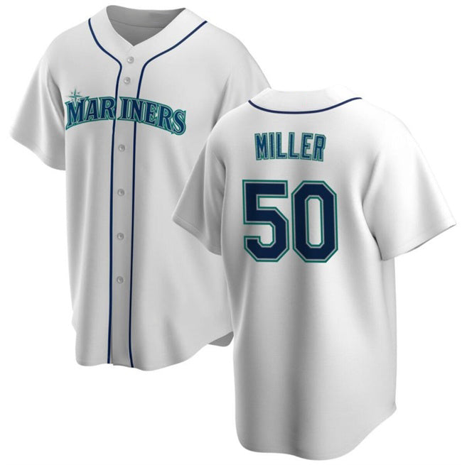 Seattle Mariners #50 Edgar Martinez White HOLBERT Cool Base Stitched jersey