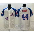 Atlanta Braves #44 Hank Aaron Number White HOLBERT 2023 City Connect Flex Base Stitched Jersey