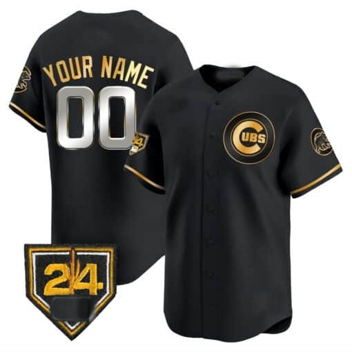 Custom Chicago Cubs 2024 Spring Training Patch Vapor Premier Limited Jersey V2 ¨C All Stitched-Black HOLBERT