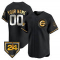 Custom Chicago Cubs 2024 Spring Training Patch Vapor Premier Limited Jersey V2 ¨C All Stitched-Black HOLBERT