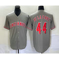 Cincinnati Reds #44 Elly De La Cruz Grey HOLBERT Cool Base Stitched Jersey 2