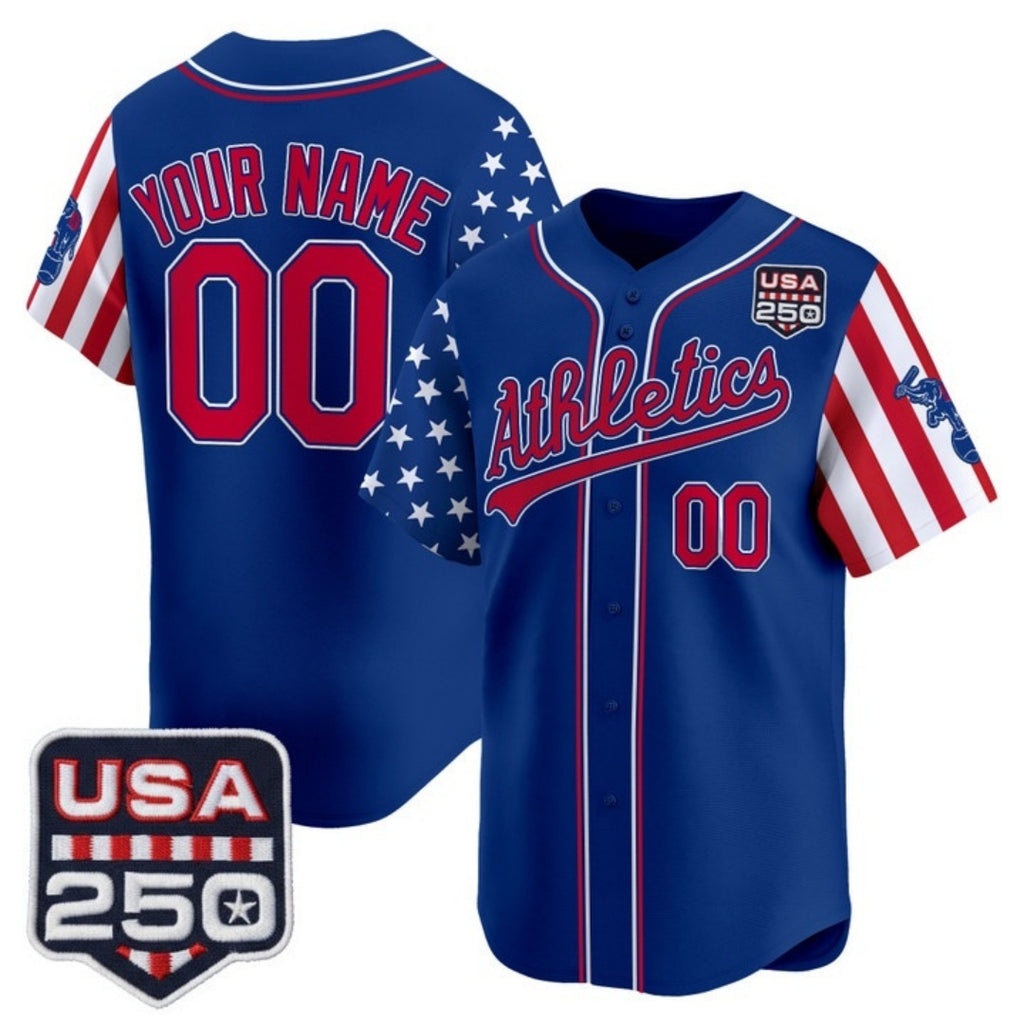 Custom Oakland Athletics America 250 Edition Vapor Premier Limited Royal HOLBERT Stitched Jerseys