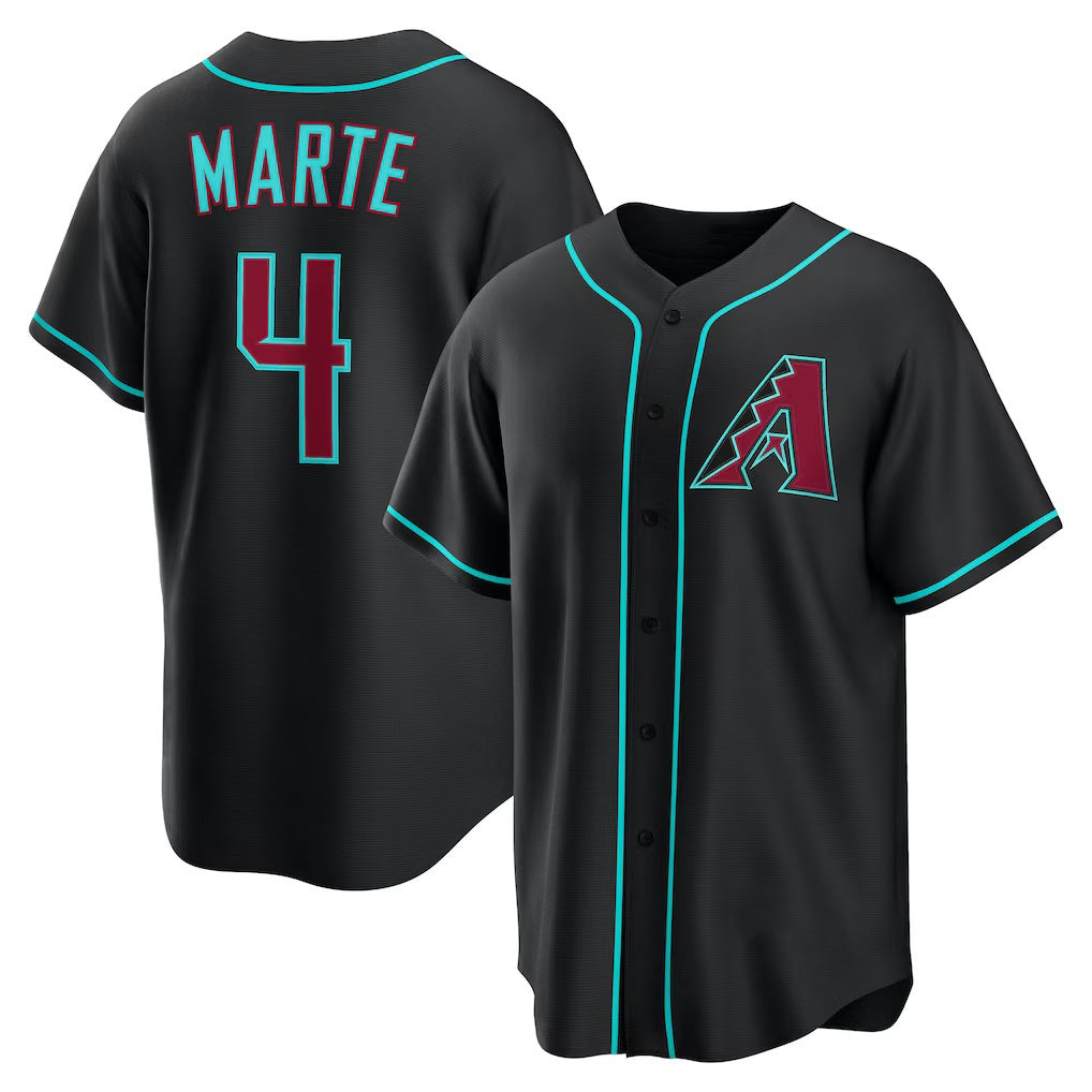 Arizona Diamondbacks #4 Ketel Marte Black HOLBERT Alternate Replica Jersey