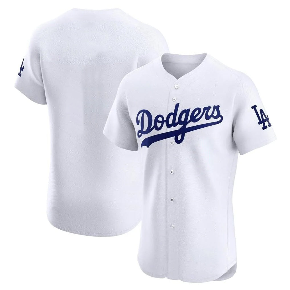 Los Angeles Dodgers Blank Player White HOLBERT Limited Elite Home Stitched Jerseys