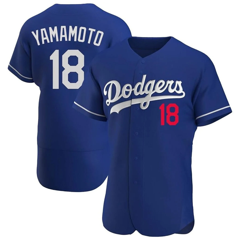 Los Angeles Dodgers #18 Yoshinobu Yamamoto Player Royal HOLBERT Limited Elite Home Stitched Jerseys