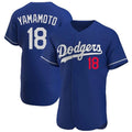 Los Angeles Dodgers #18 Yoshinobu Yamamoto Player Royal HOLBERT Limited Elite Home Stitched Jerseys