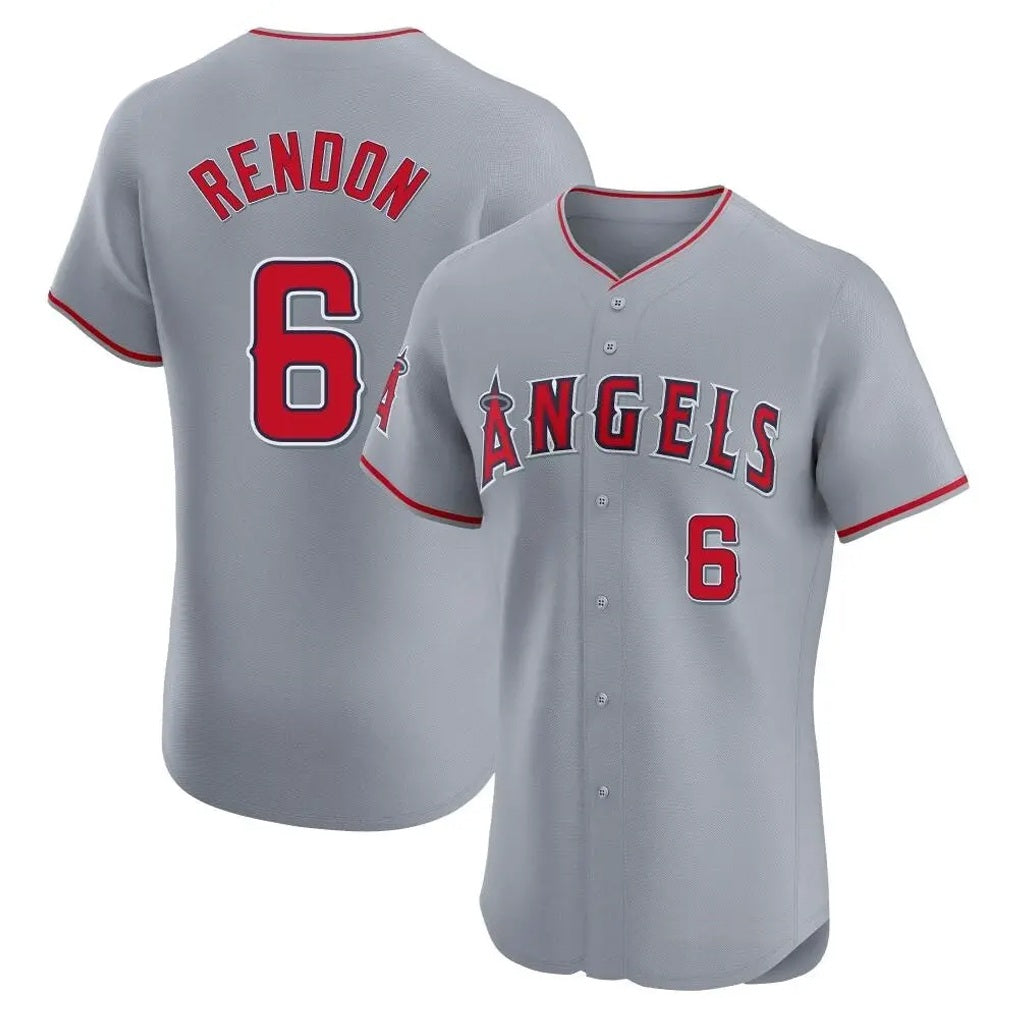 Los Angeles Angels #6 Anthony Rendon Player Gray HOLBERT Home Limited Elite Stitched Jerseys