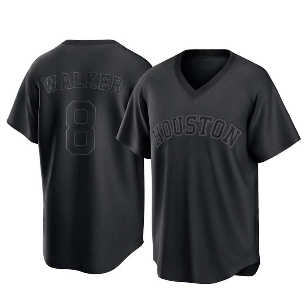 Houston Astros #8 Christian Walker Player Black HOLBERT Fashion T-shirt Home Game Stitched Jerseys