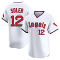 Los Angeles Angels #12 Jorge Soler Player White HOLBERT T-shirt Home Limited Stitched Jerseys