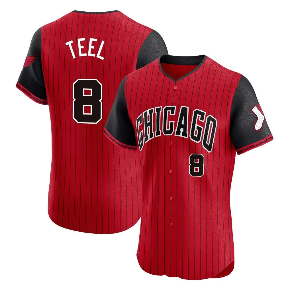 Chicago White Sox #8 Kyle Teel Player Red HOLBERT City Connect Limited Elite Home Stitched Jerseys