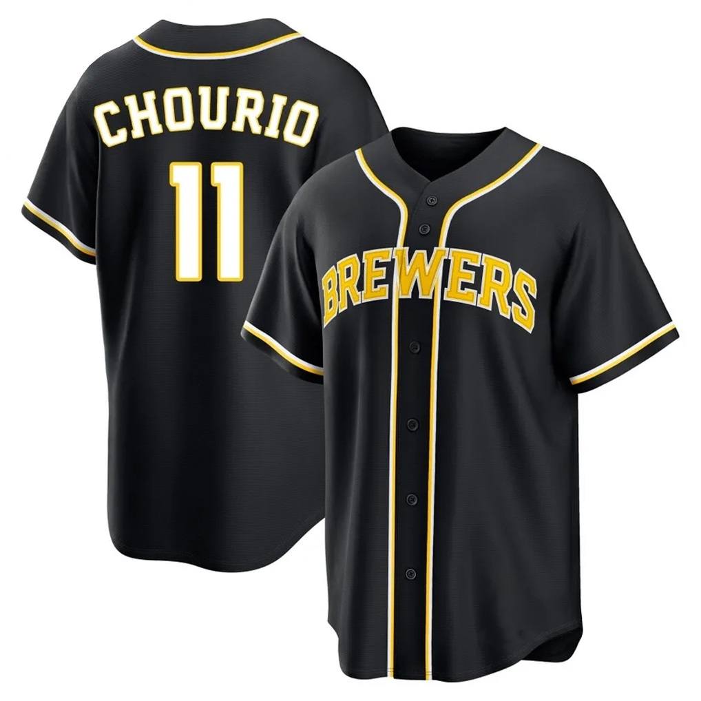 Milwaukee Brewers #11 Jackson Chourio Player Black HOLBERT Fashion Out Home Game Stitched Jerseys