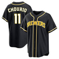 Milwaukee Brewers #11 Jackson Chourio Player Black HOLBERT Fashion Out Home Game Stitched Jerseys