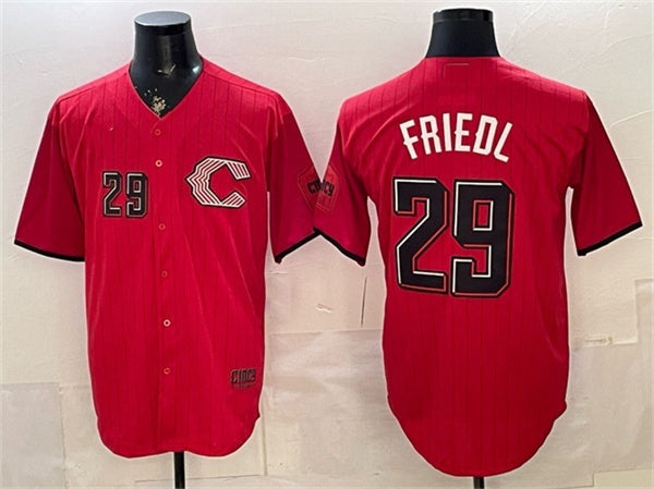 Cincinnati Reds #29 TJ Friedl Red HOLBERT 2026 City Connect Stadium Stitched Jersey