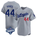 Los Angeles Dodgers #44 Andy Pages Player Gray HOLBERT World Series Meet Limited Home Stitched Jerseys