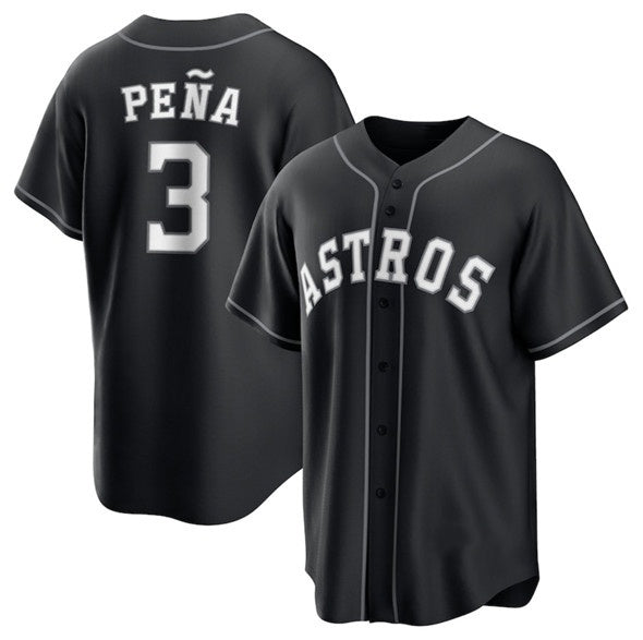 Houston Astros #3 Jeremy Pena Black HOLBERT Lights Out Limited Stitched Jersey