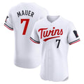 Minnesota Twins #7 Joe Mauer Player White HOLBERTHome Limited Elite Stitched Jerseys