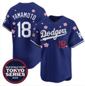 Los Angeles Dodgers #18 Yoshinobu Yamamoto Royal HOLBERT 2025 Tokyo Series Limited Stitched Jersey