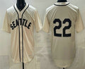 Seattle Mariners #22 Bryan Woo Cream HOLBERT Alternate Stitched Jersey