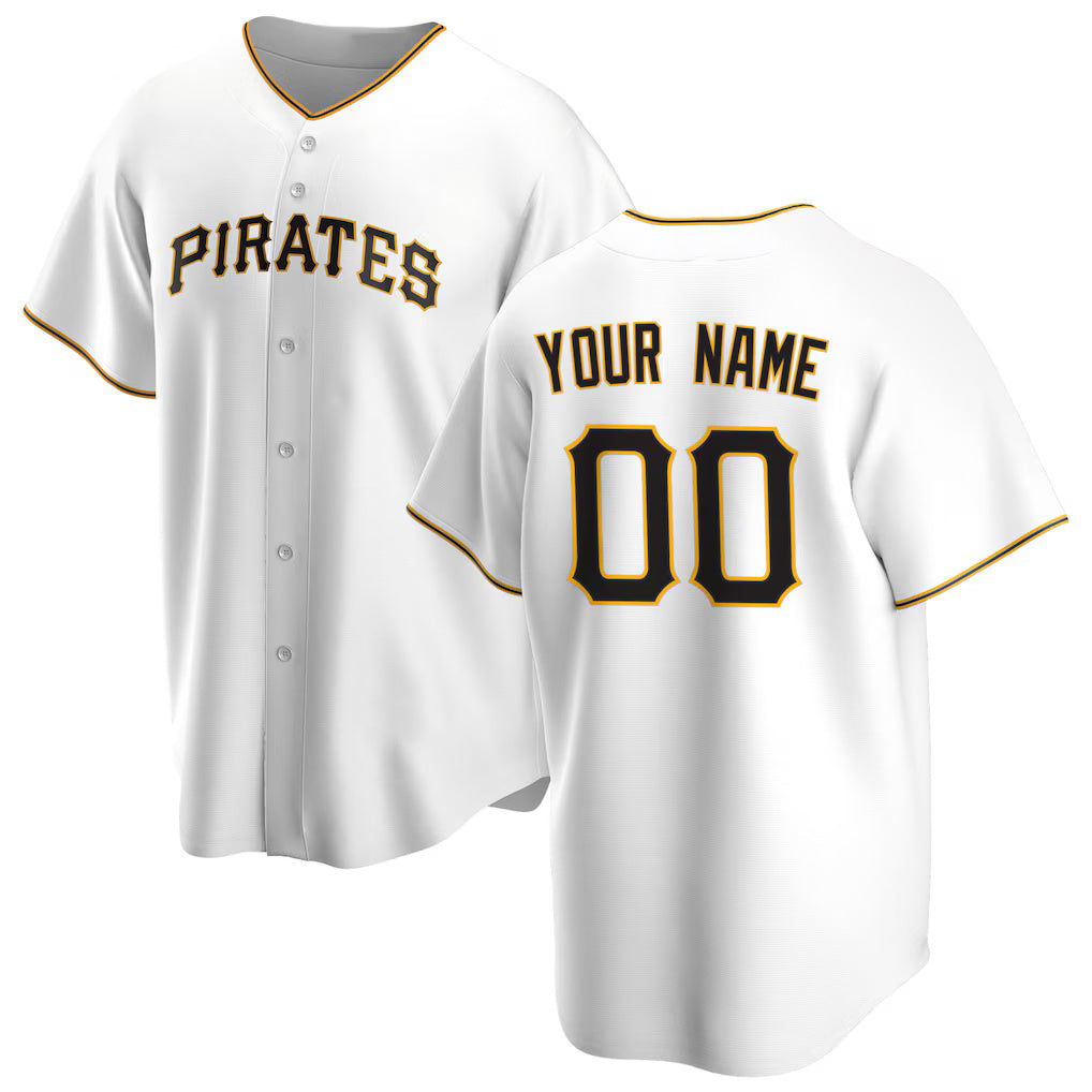 Custom Pittsburgh Pirates White HOLBERT Home Replica Jersey