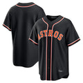 Houston Astros Blank Player Black HOLBERT Fashion Out Home Game Stitched Jerseys
