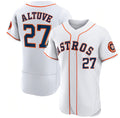 Houston Astros #27 Jose Altuve White HOLBERT 2022 World Series Flex Base Stitched Jersey