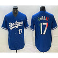 Los Angeles Dodgers #17 Shohei Ohtani Number Mexico Blue HOLBERT Cool Base Stitched Jersey 2