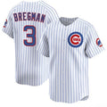 Chicago Cubs #3 Alex Bregman White HOLBERT 2026 Home Limited Stitched Jersey