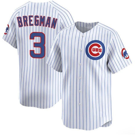 Chicago Cubs #3 Alex Bregman White HOLBERT 2026 Home Limited Stitched Jersey