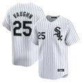 Chicago White Sox #25 Andrew Vaughn Player White HOLBERT Stripe Limited Home Stitched Jerseys