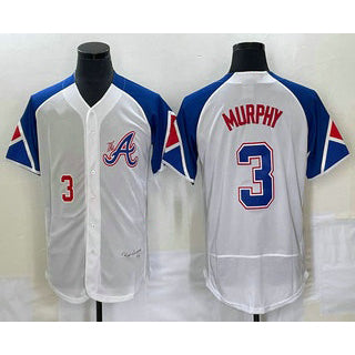 Atlanta Braves #3 Dale Murphy Number White HOLBERT 2023 City Connect Flex Base Stitched Jersey 2