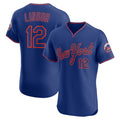 New York Mets #12 Francisco Lindor Royal HOLBERT Alternate 2 Elite Jersey