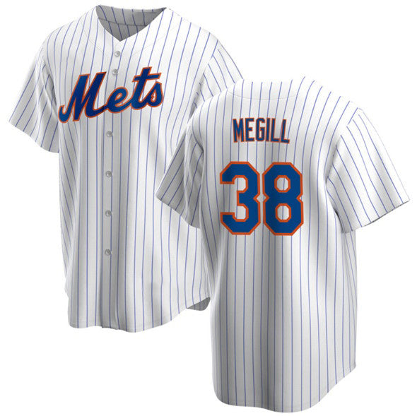 New York Mets #38 Tylor Megill White HOLBERT Cool Base Stitched Jersey
