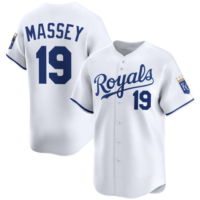 Kansas City Royals #19 Michael Massey White HOLBERT 2024 Home Limited Stitched Jersey