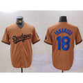 Los Angeles Dodgers #18 Yoshinobu Yamamoto Olive HOLBERT Cool Base Limited Stitched Jersey