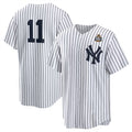 New York Yankees #11 Anthony Volpe White HOLBERT 2024 World Series Cool Base Stitched Jersey