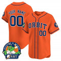 Custom Houston Astros Orbit Patch Vapor Premier Limited Jersey ¨C Orange HOLBERT