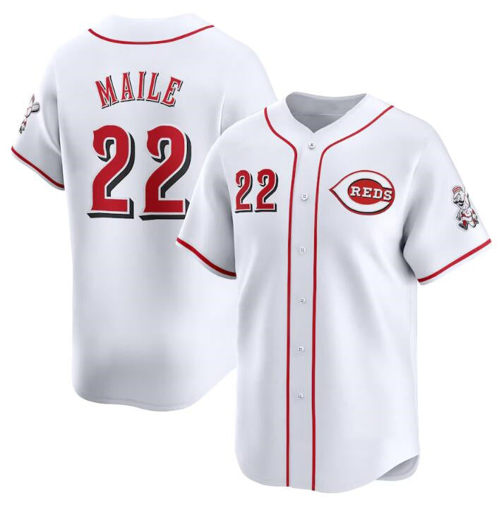 Cincinnati Reds #22 Luke Maile White HOLBERT Home Limited Stitched Jersey
