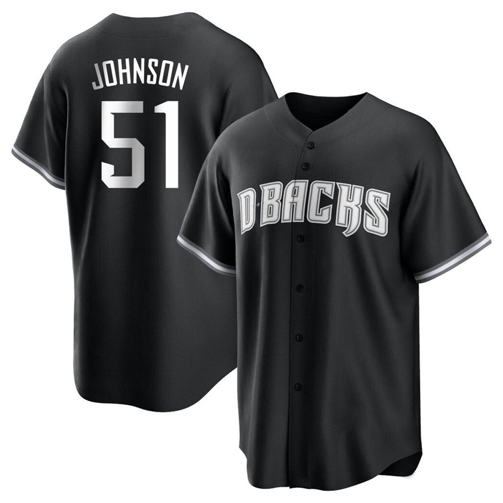 Arizona Diamondbacks #51 Randy Johnson Player Black HOLBERT Game Home Stitched Jerseys