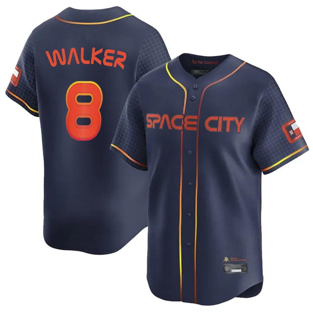 Houston Astros #8 Christian Walker Player Navy HOLBERT City Connect Home Limited Stitched Jerseys