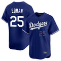 Los Angeles Dodgers #25 Tommy Edman Player Royal HOLBERT Limited Home Stitched Jerseys