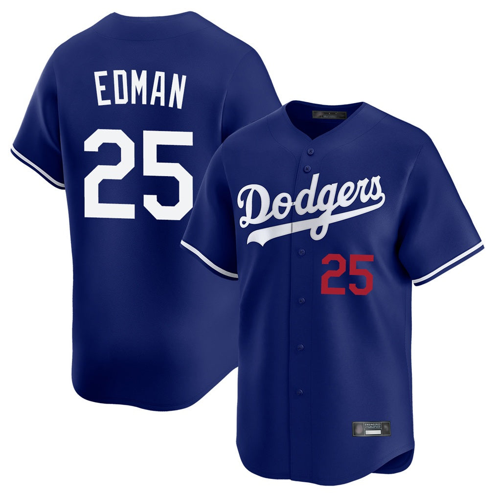 Los Angeles Dodgers #25 Tommy Edman Player Royal HOLBERT Limited Home Stitched Jerseys