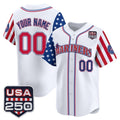 Custom Seattle Mariners America 250 Edition Vapor Premier Limited White HOLBERT Stitched Jerseys