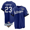 Los Angeles Dodgers #23 Kyle Tucker Player Royal HOLBERT World Series City Connect Home Game Stitched Jerseys